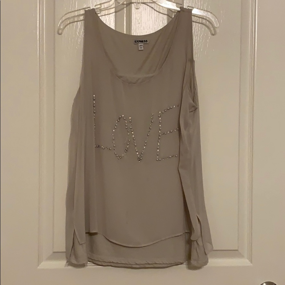 Express - tank with beaded LOVE